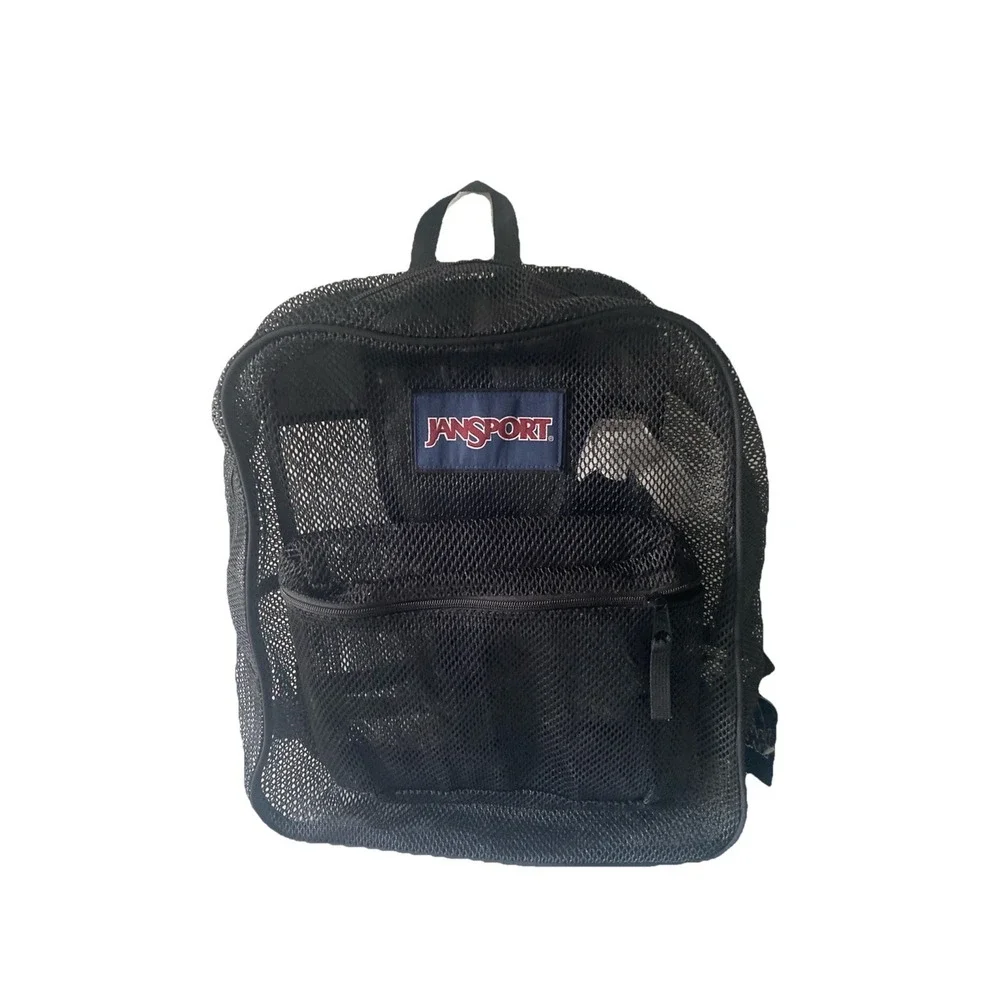 jansport backpack see through Clear Pack 25.5L Transparent Backpack, Large Main Compartment, Side Water Bottle Pocket, Front Zippered Pocket, Mesh Bottom Panel, Citron Lime Say hello to the JanSport Clear Pack School Backpack Jansport Mesh Backpack Black See